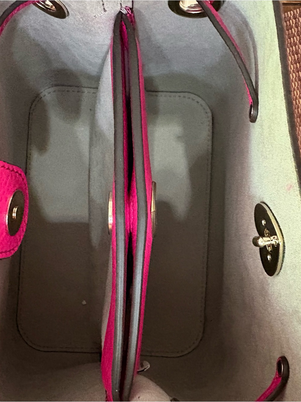 Kate Spade Hot Pink Marti Leather Bucket Bag - Picture 10 of 11